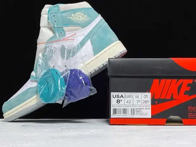 Rep Kickmax Jordan Retro Turbo Green High Air 1 555088-311 OG 0418